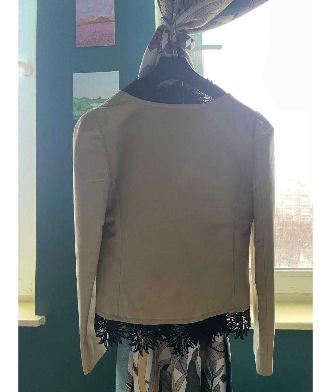 VALENTINO Бежевый хлопковый жакет/пиджак, фото 2