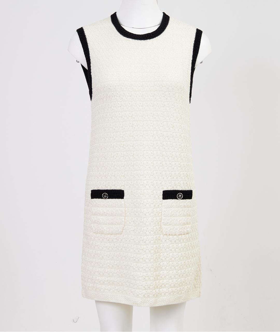 CHANEL Бежевое хлопковое повседневное платье, фото 9