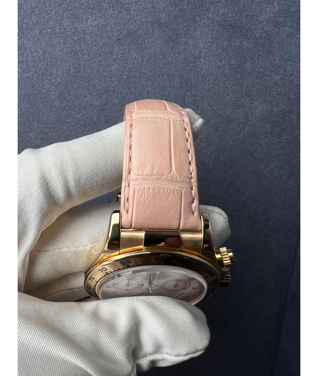 ROLEX Розовые часы из желтого золота, фото 8