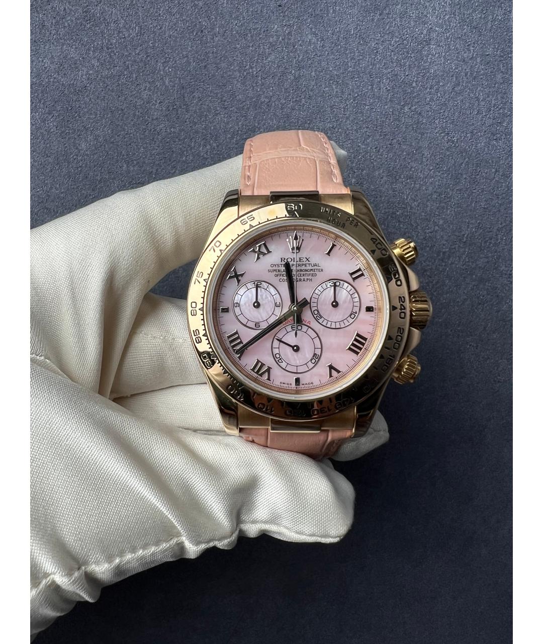 ROLEX Розовые часы из желтого золота, фото 2