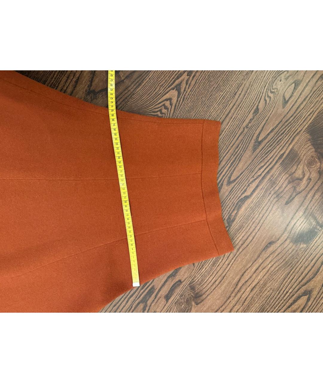 JOSEPH Оранжевая кашемировая юбка миди, фото 7