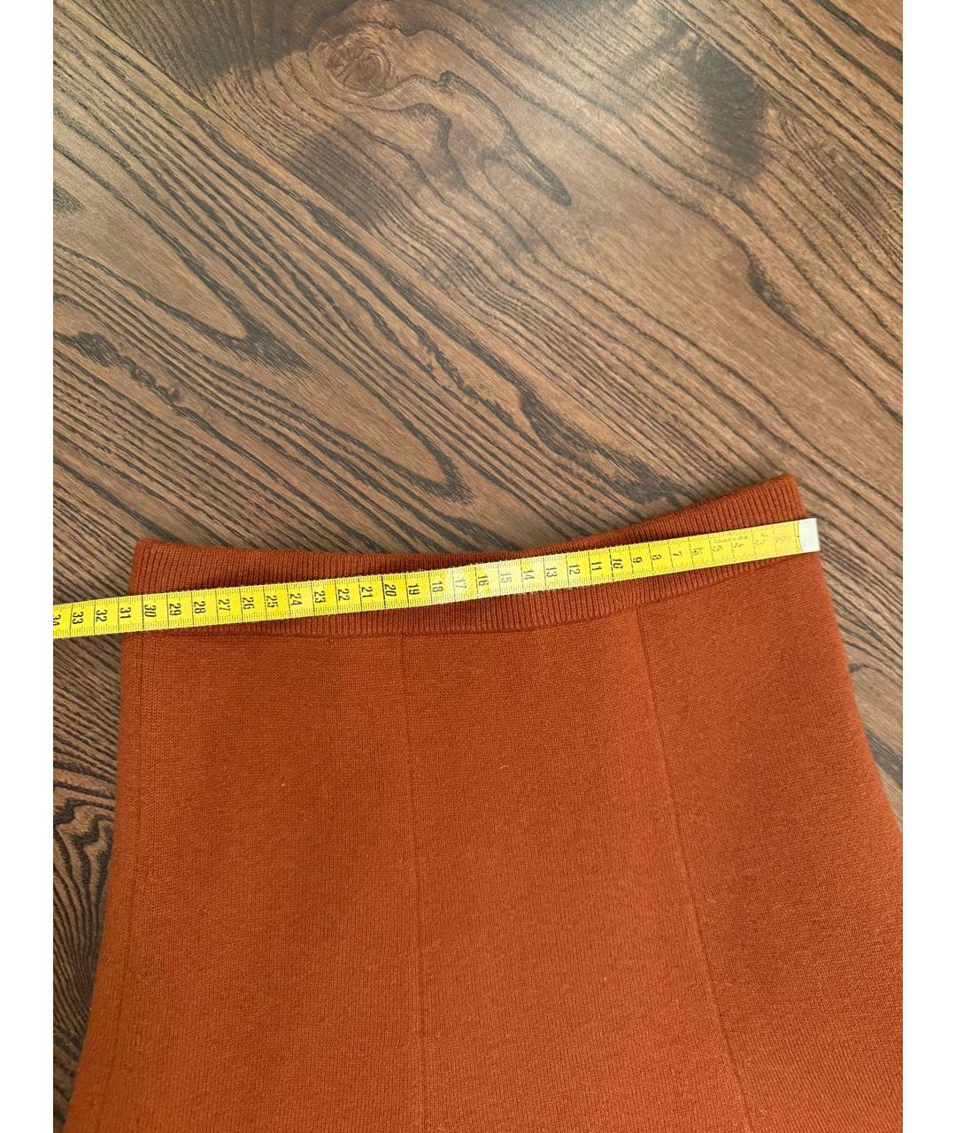 JOSEPH Оранжевая кашемировая юбка миди, фото 6