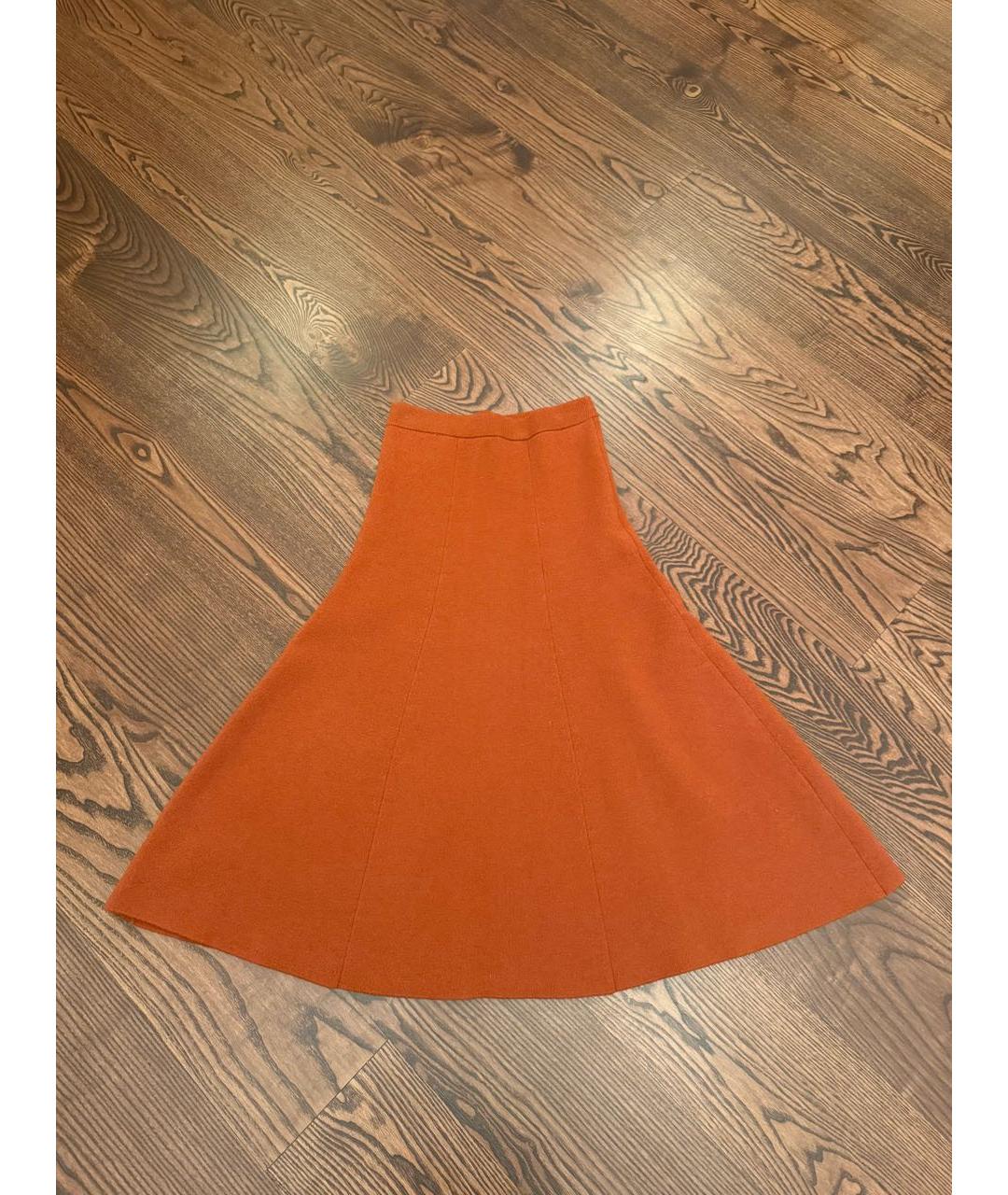 JOSEPH Оранжевая кашемировая юбка миди, фото 8