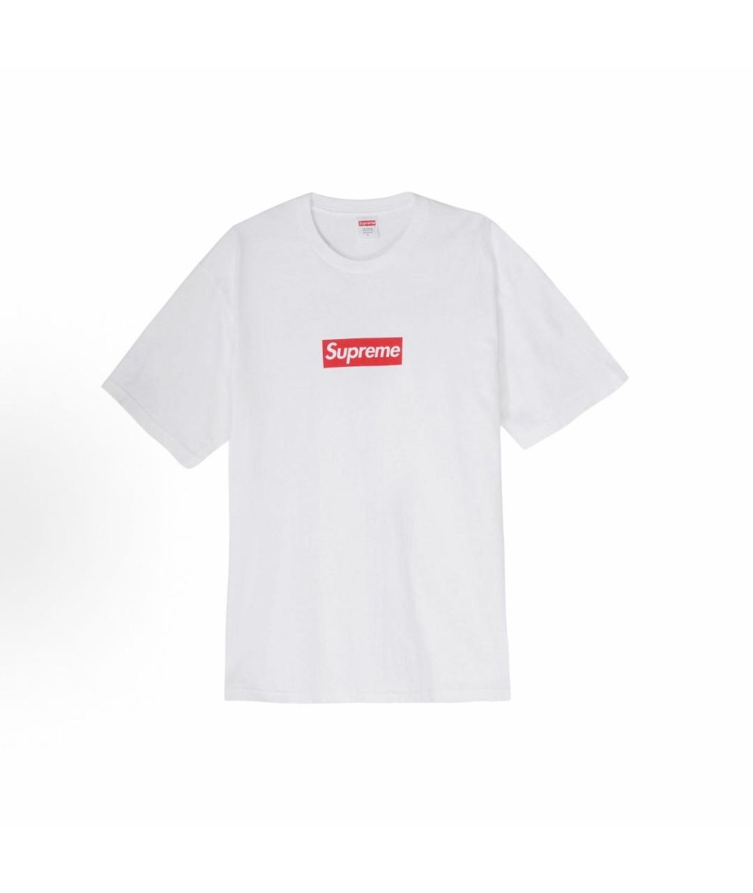 SUPREME Белая хлопковая футболка, фото 7