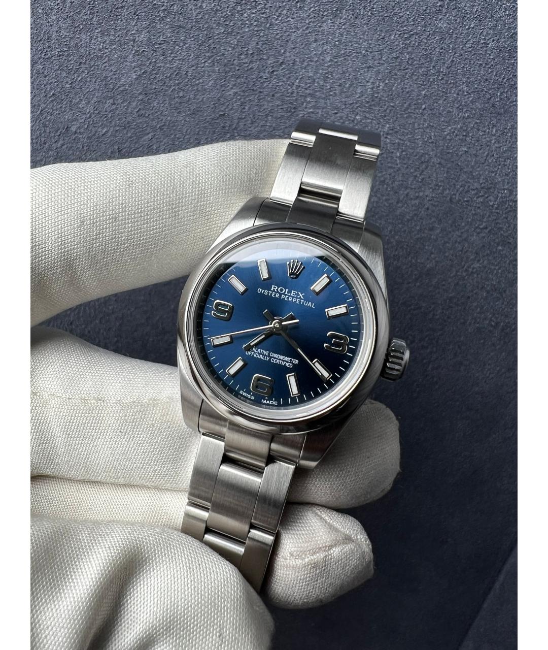 ROLEX Темно-синие часы, фото 3