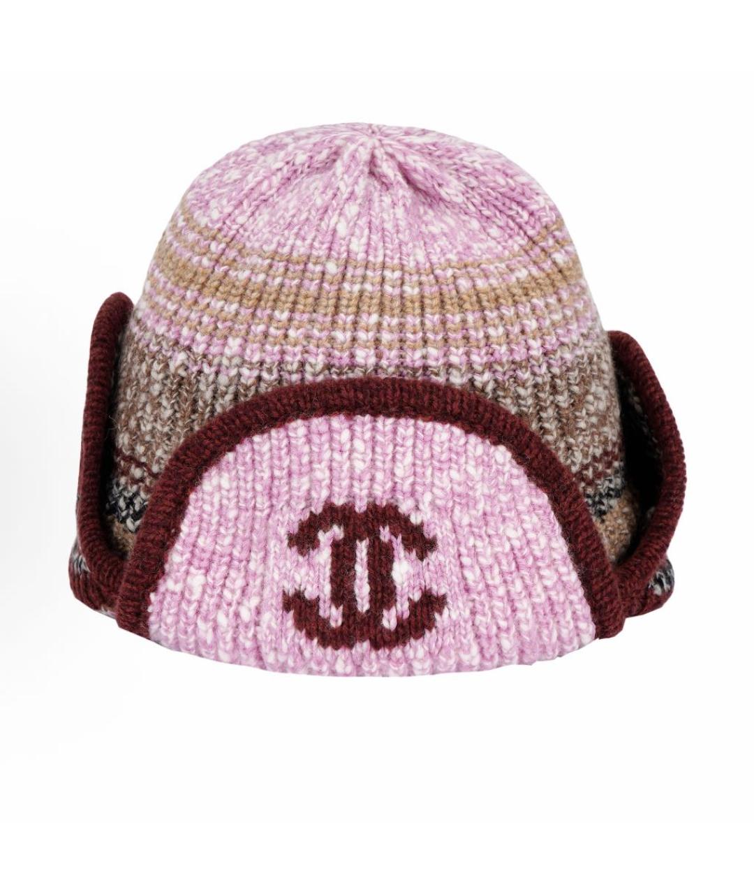 CHANEL Розовая кашемировая шапка, фото 8