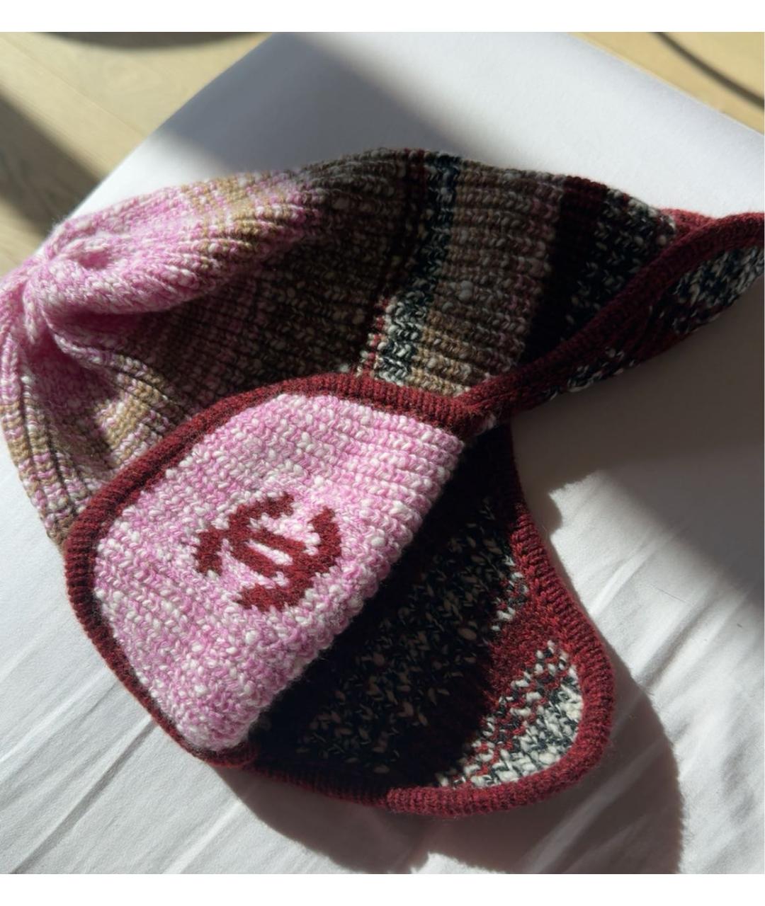 CHANEL Розовая кашемировая шапка, фото 6