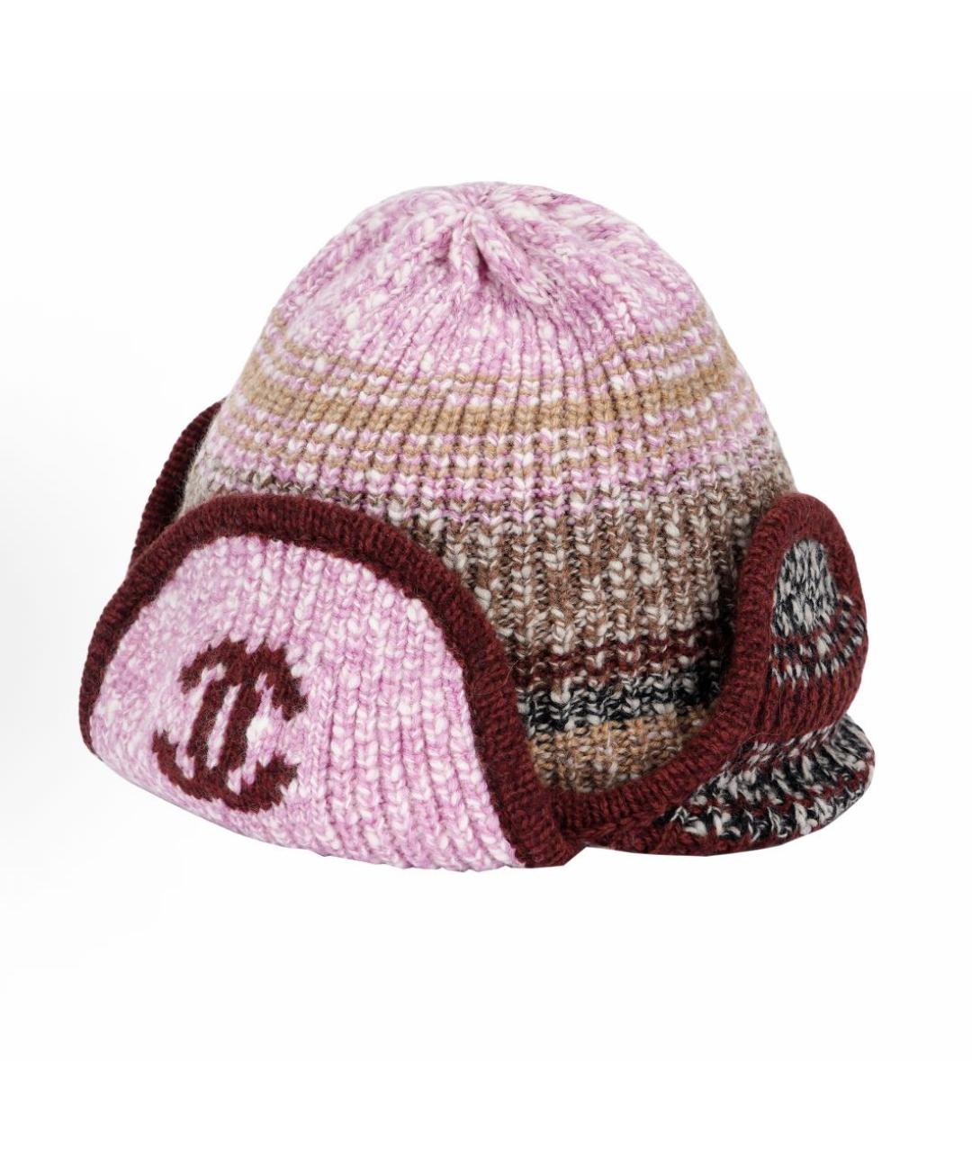 CHANEL Розовая кашемировая шапка, фото 2