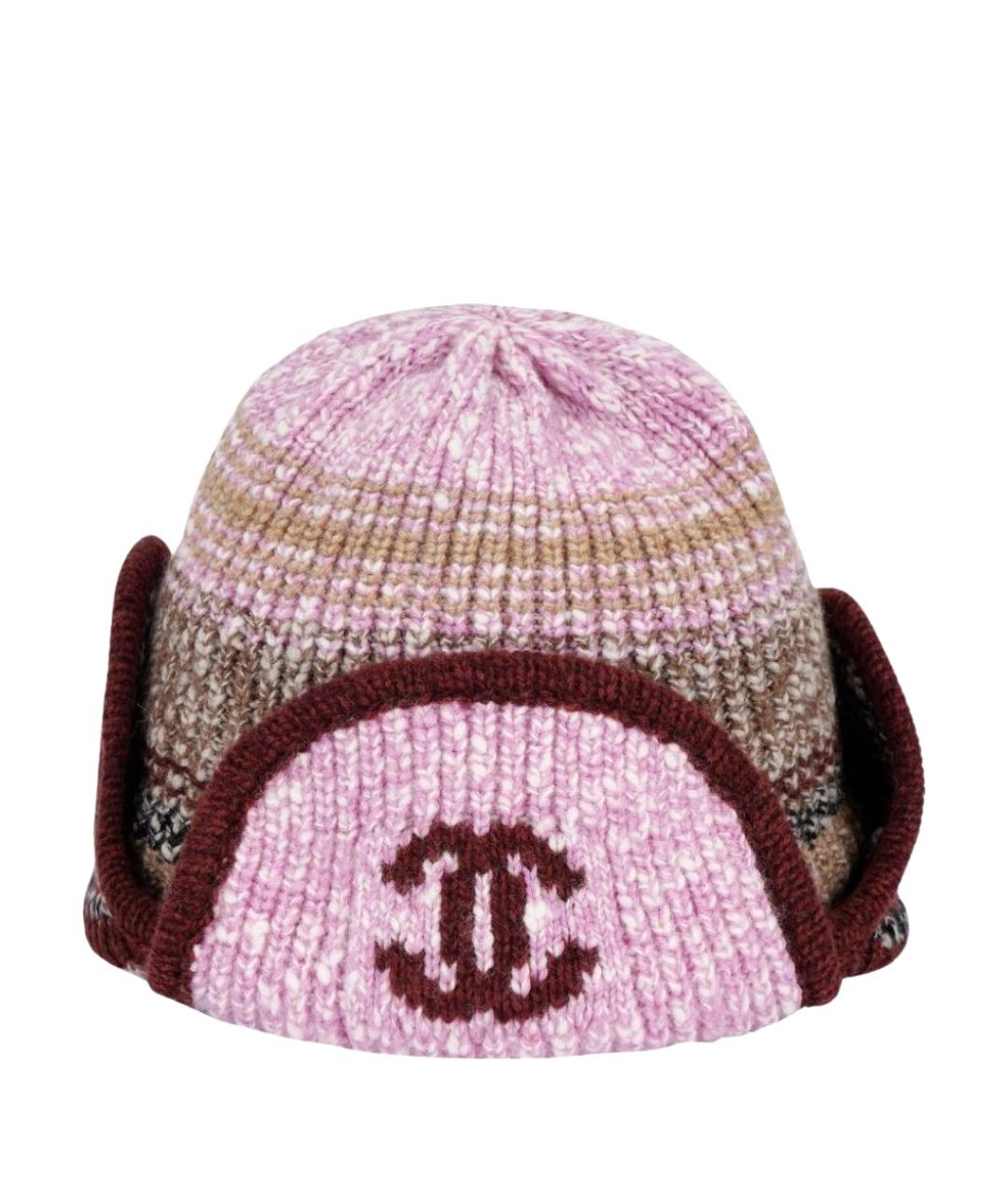 CHANEL Розовая кашемировая шапка, фото 1