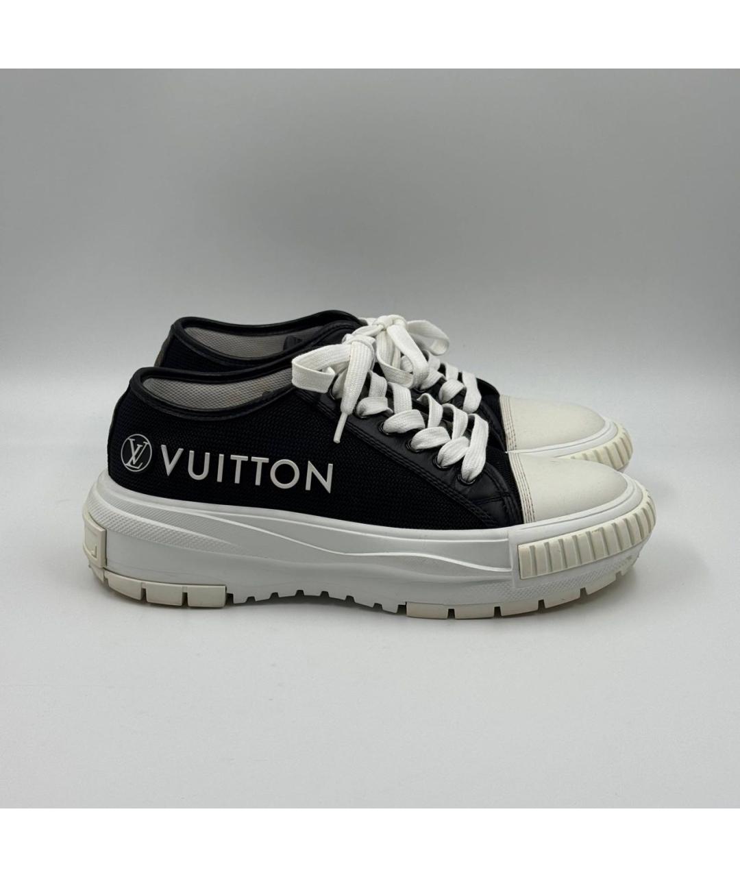 LOUIS VUITTON Черные кожаные кеды, фото 6