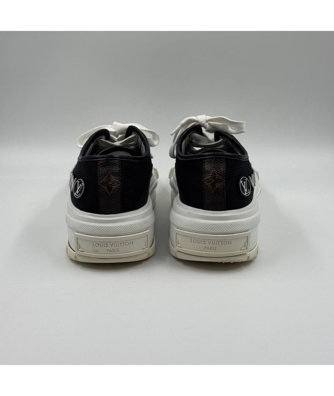 LOUIS VUITTON Черные кожаные кеды, фото 4