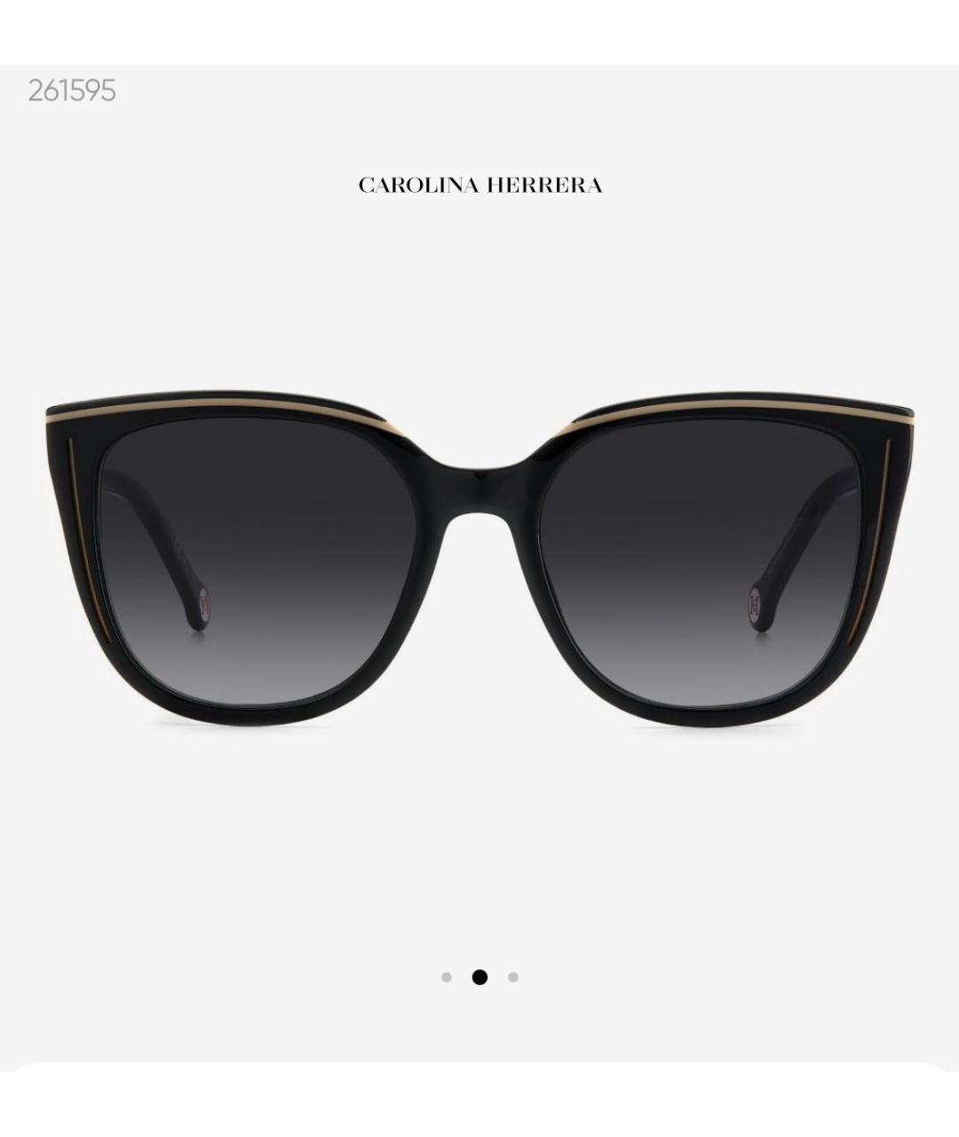 CAROLINA HERRERA Черные пластиковые солнцезащитные очки, фото 4