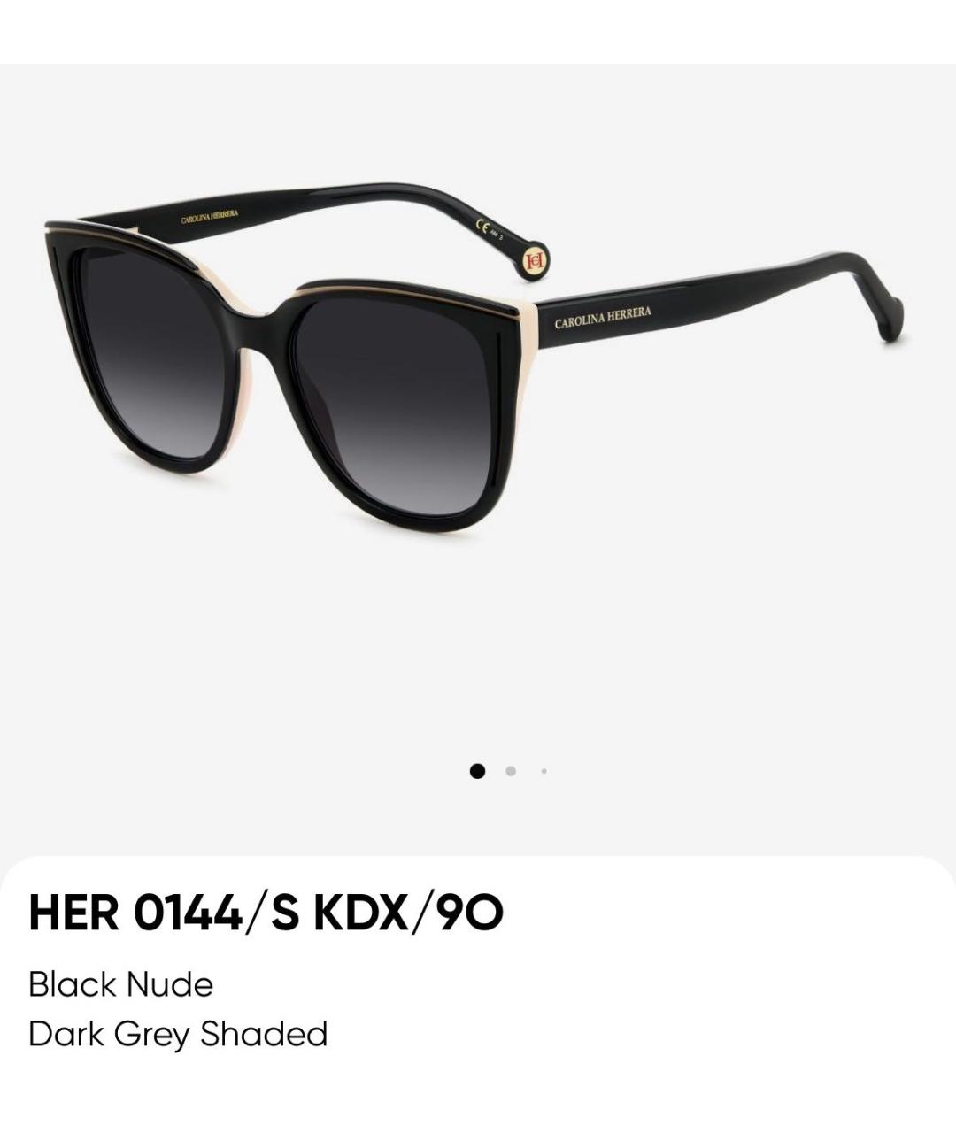 CAROLINA HERRERA Черные пластиковые солнцезащитные очки, фото 3