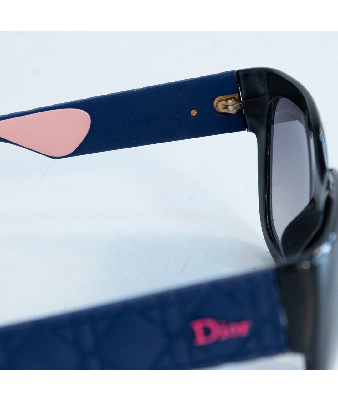 CHRISTIAN DIOR Черные пластиковые солнцезащитные очки, фото 3