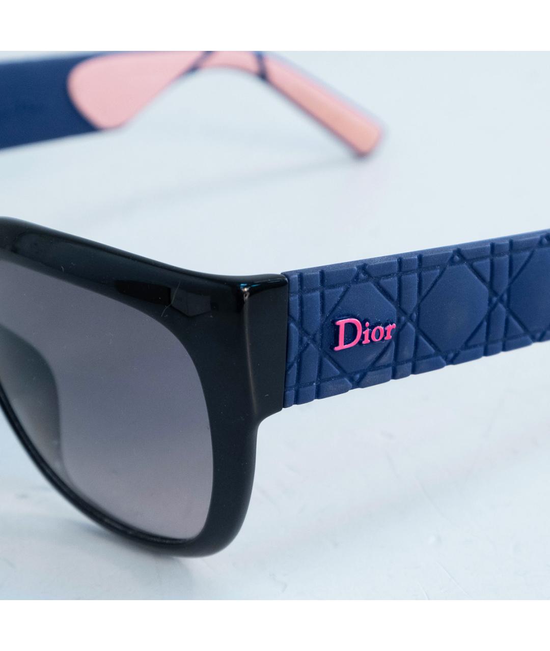 CHRISTIAN DIOR Черные пластиковые солнцезащитные очки, фото 5