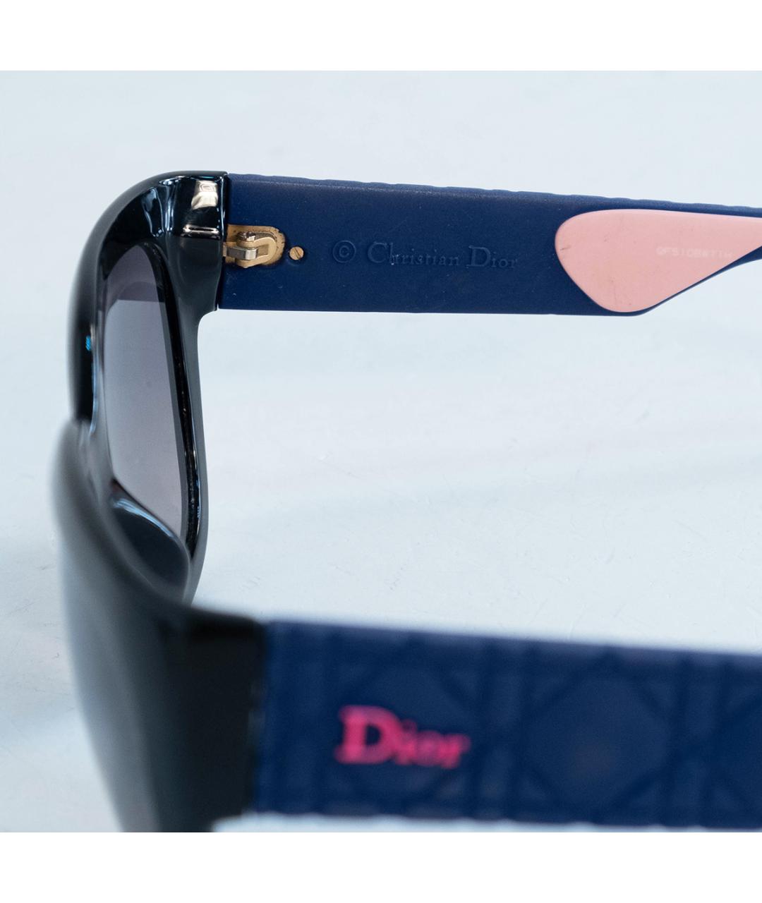 CHRISTIAN DIOR Черные пластиковые солнцезащитные очки, фото 4