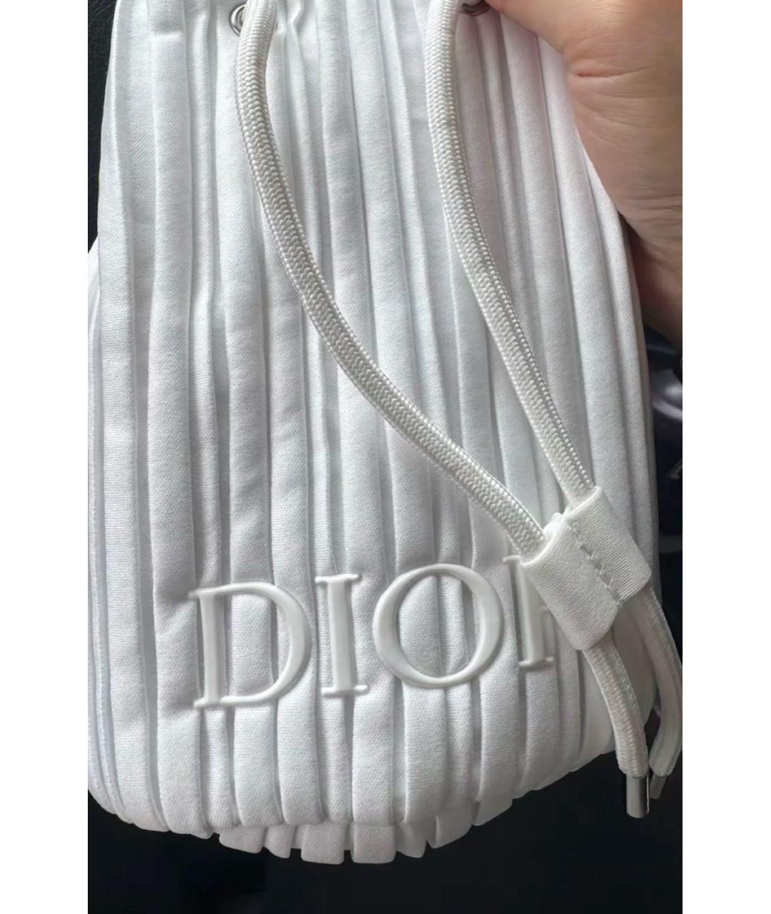 CHRISTIAN DIOR Белая тканевая косметичка, фото 3