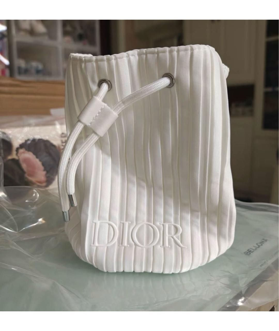 CHRISTIAN DIOR Белая тканевая косметичка, фото 2