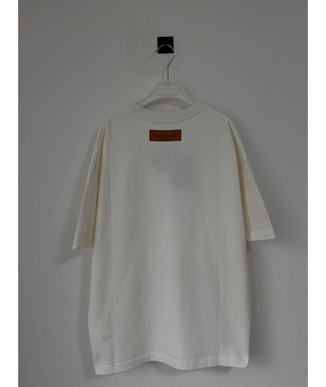 LOUIS VUITTON Белая хлопковая футболка, фото 3