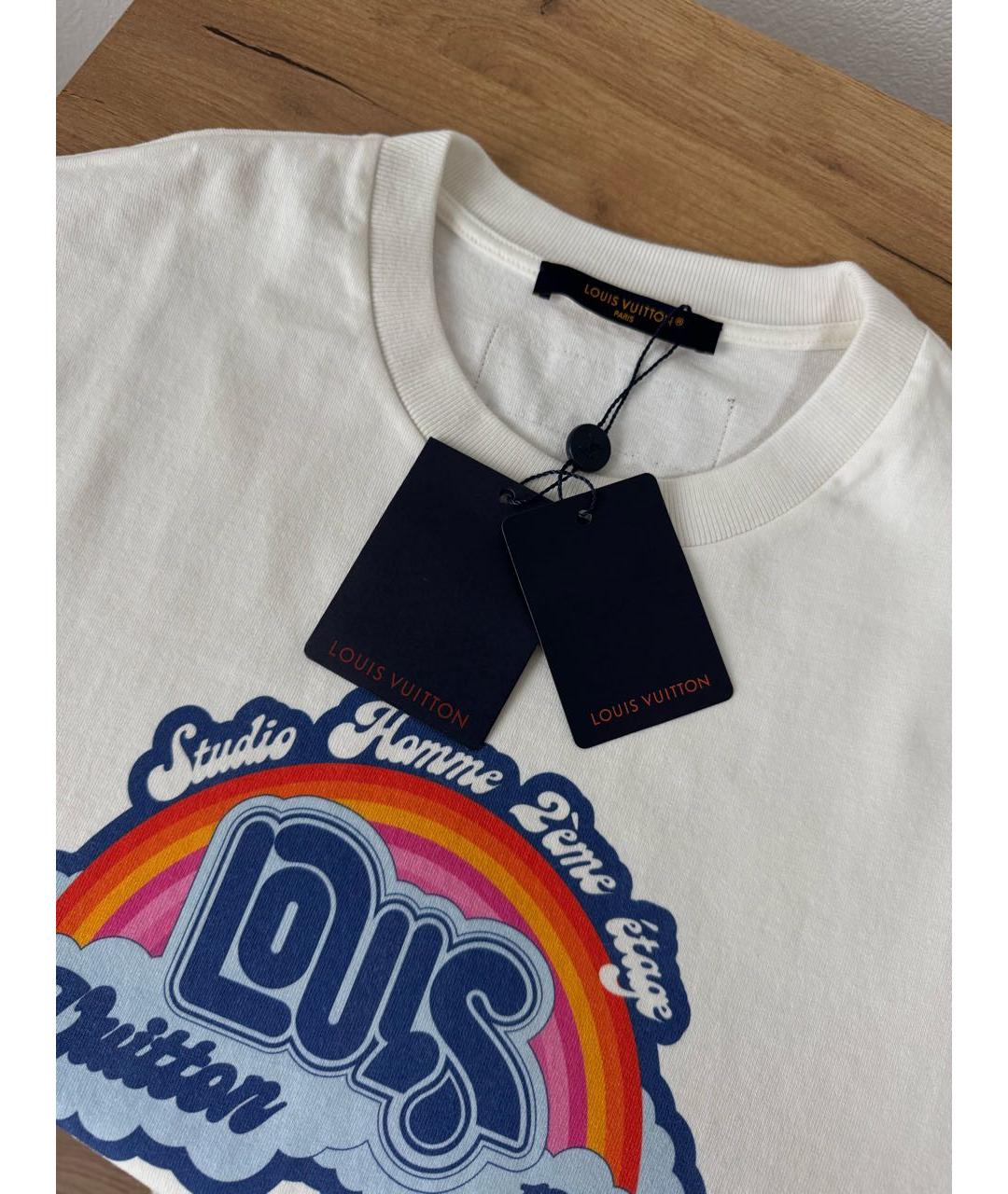 LOUIS VUITTON Белая хлопковая футболка, фото 2