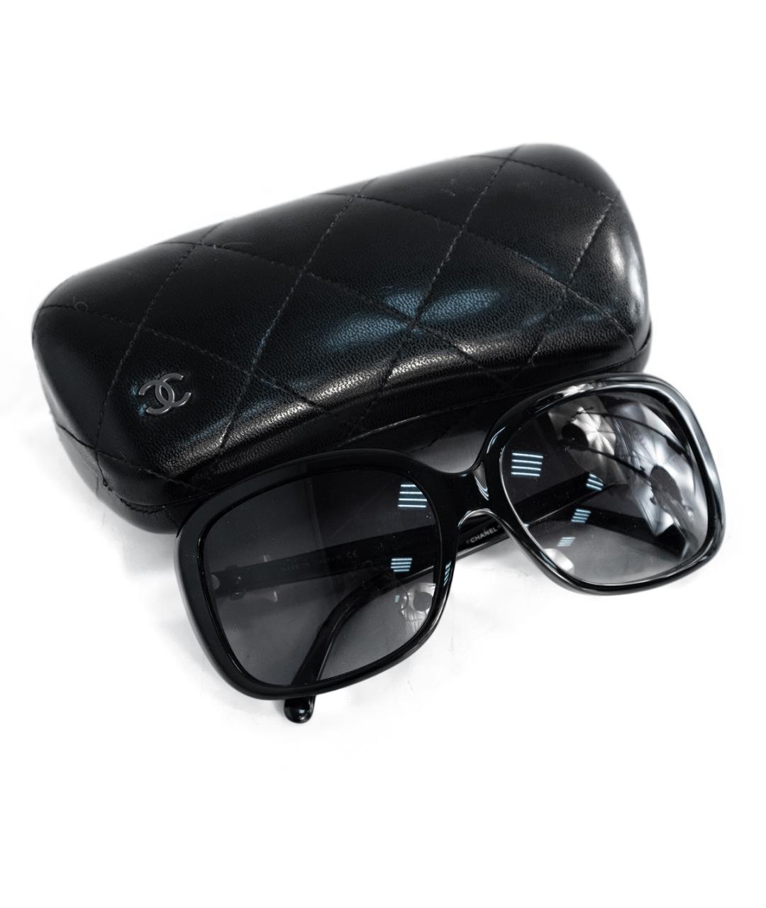 CHANEL Черные пластиковые солнцезащитные очки, фото 5