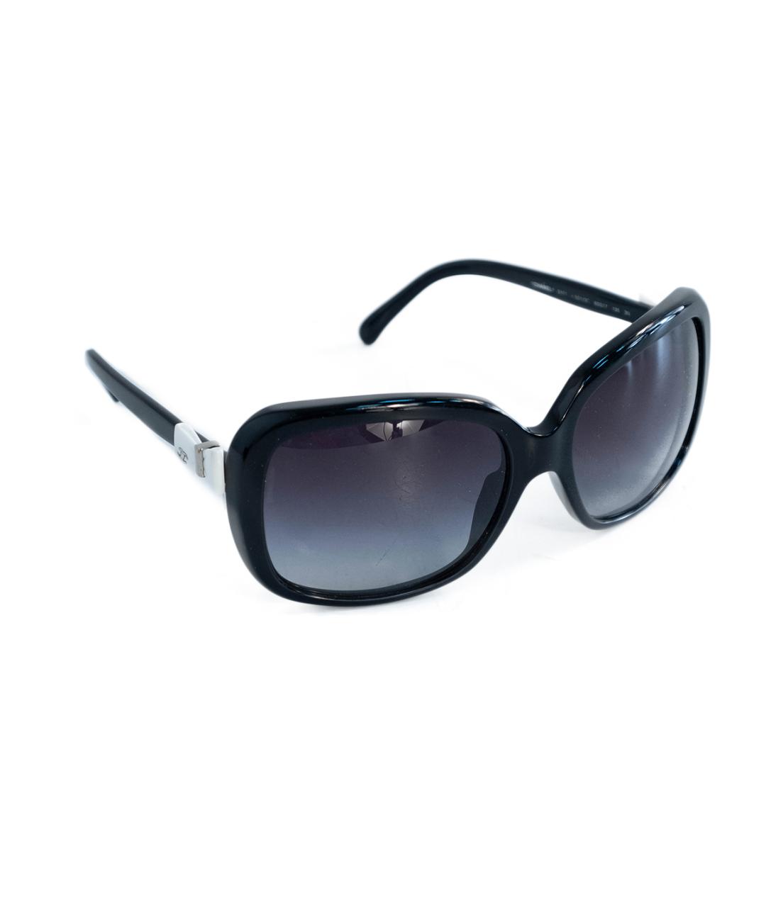 CHANEL Черные пластиковые солнцезащитные очки, фото 2