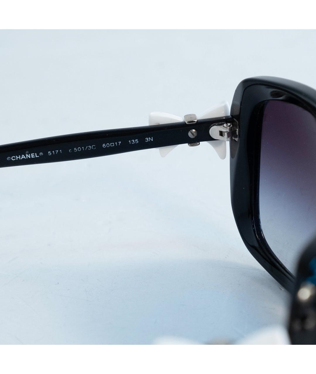 CHANEL Черные пластиковые солнцезащитные очки, фото 3