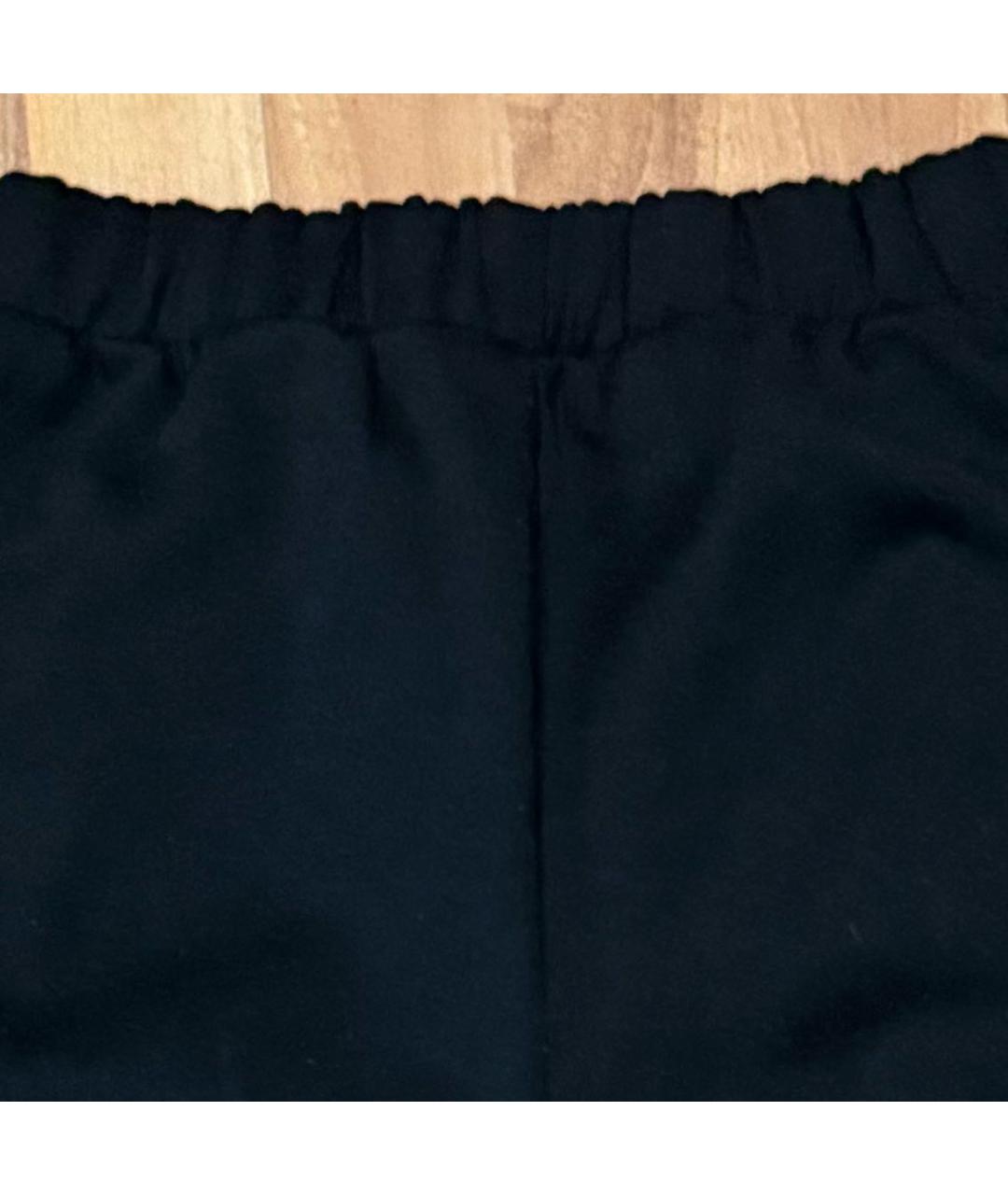 BLUGIRL Черные атласные брюки широкие, фото 3