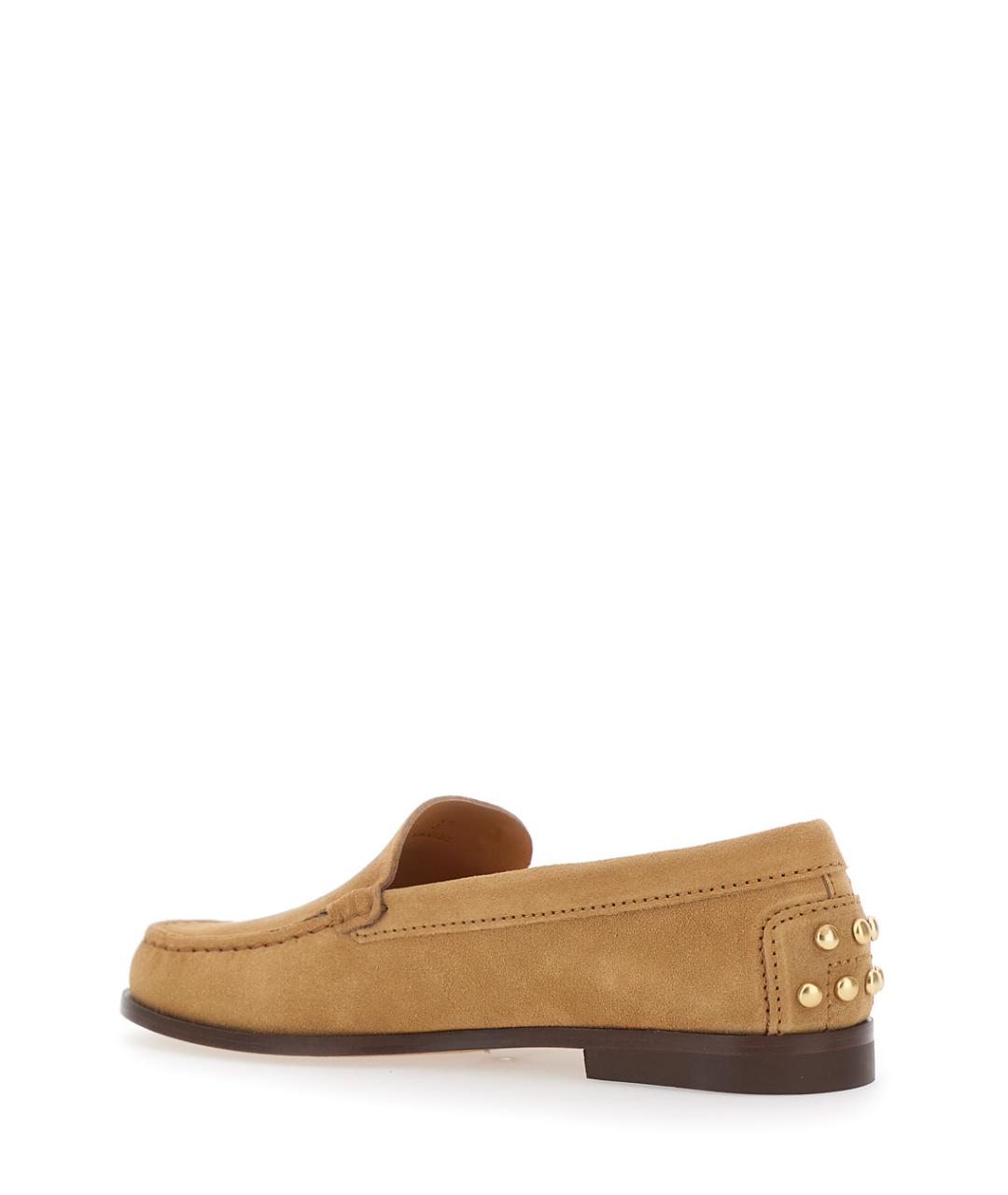 TOD'S Бежевые замшевые лоферы, фото 3