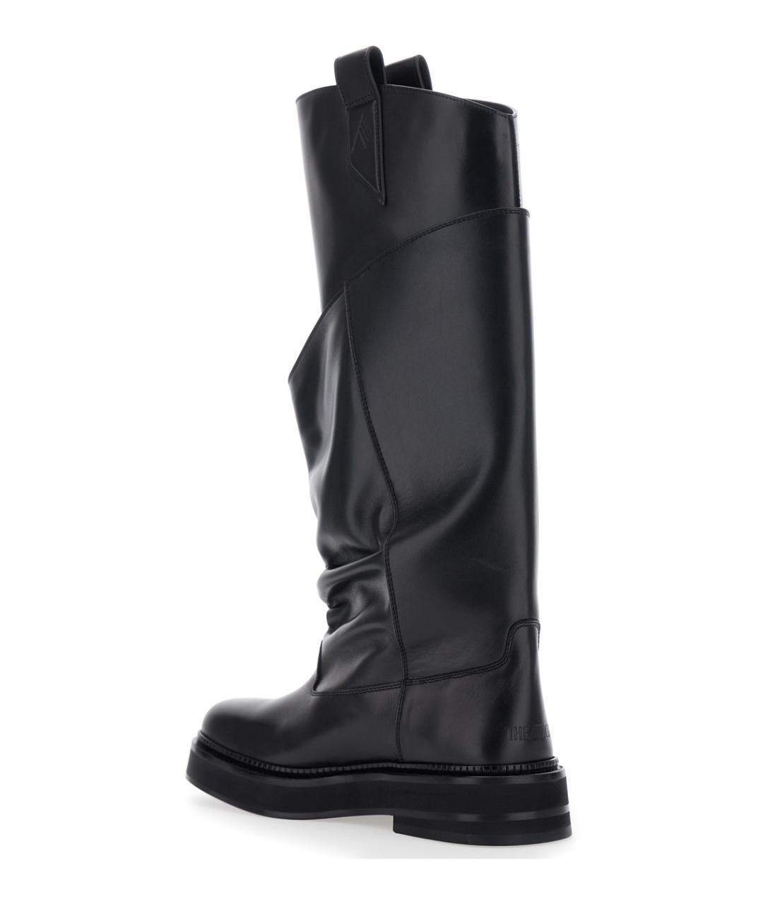 THE ATTICO Черные кожаные сапоги, фото 3