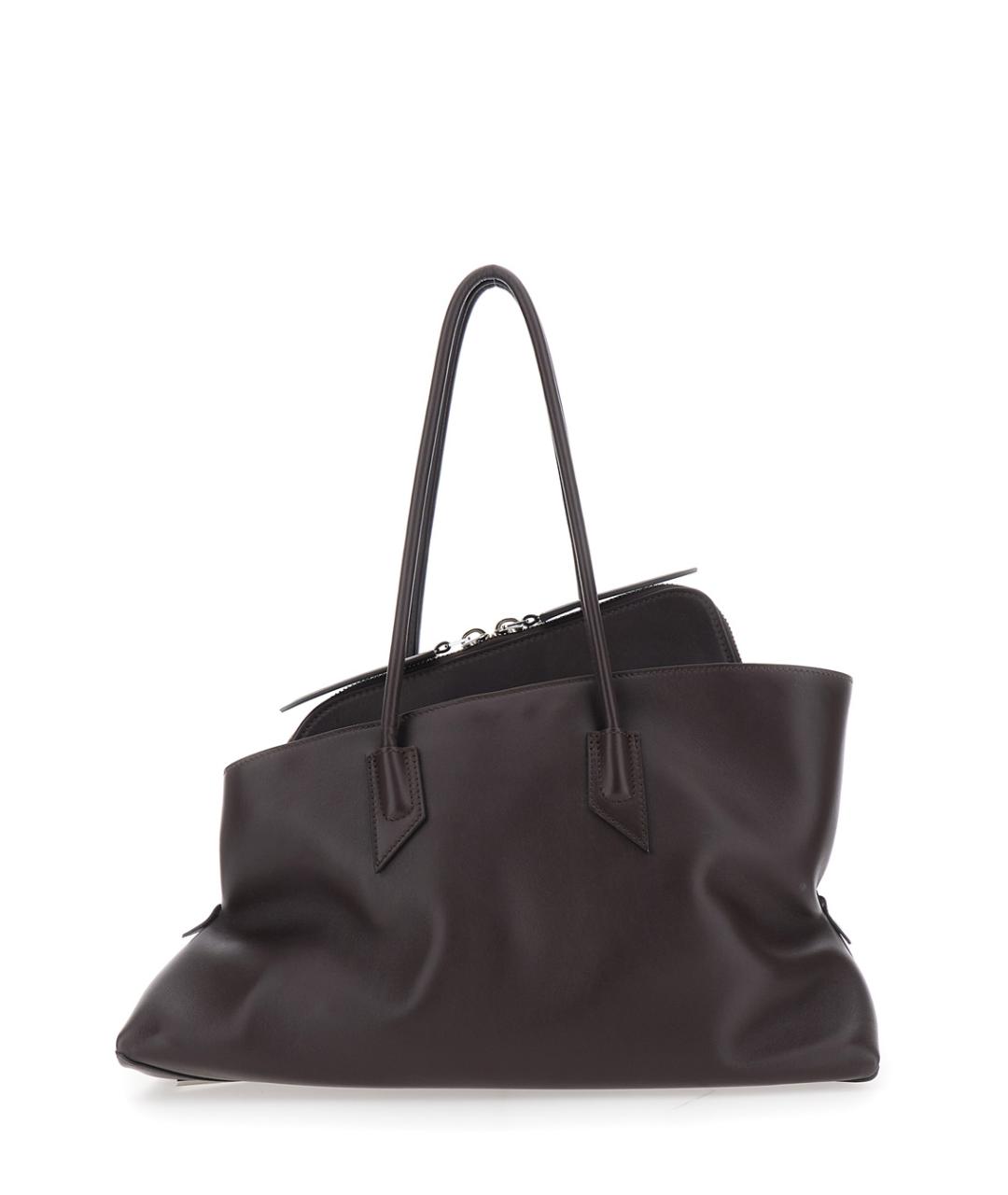 THE ATTICO Коричневая кожаная сумка тоут, фото 2