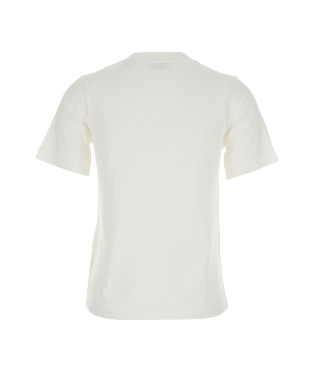 BURBERRY Белая хлопковая футболка, фото 2