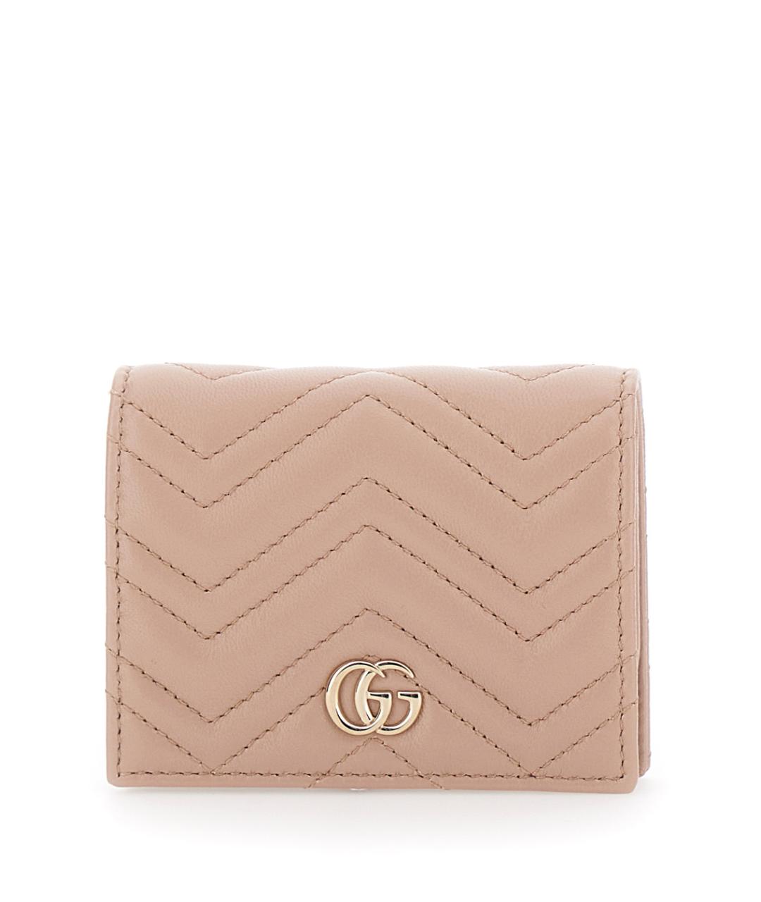 GUCCI Бежевый кожаный кардхолдер, фото 1