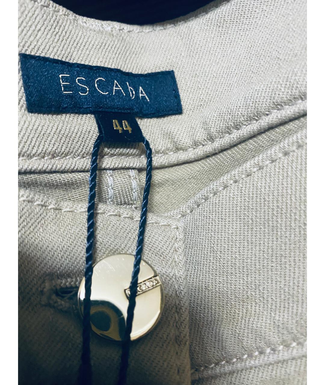 ESCADA Бежевый хлопко-эластановый костюм с брюками, фото 5