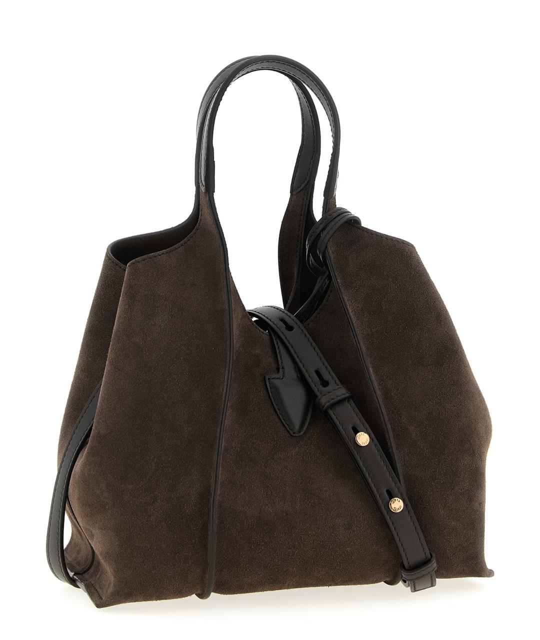 TOD'S Коричневая замшевая сумка тоут, фото 2