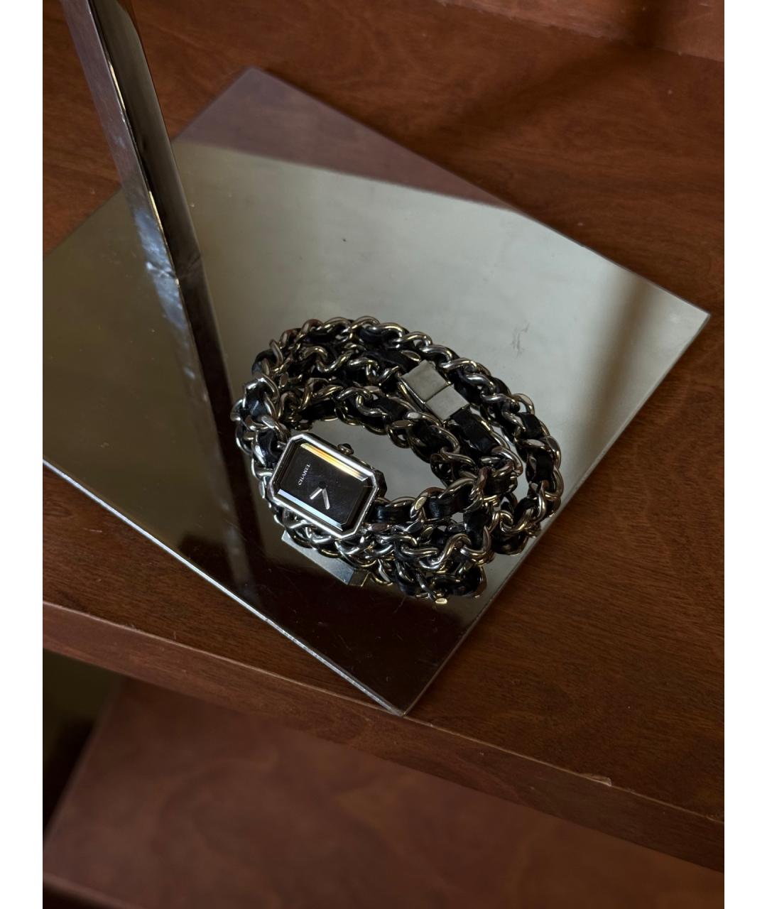 CHANEL Черные стальные часы, фото 5