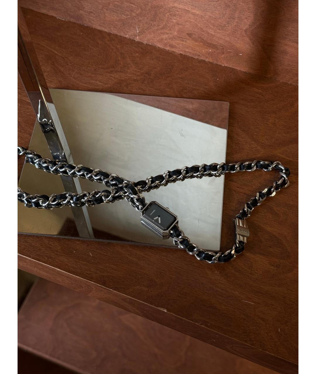 CHANEL Черные стальные часы, фото 3