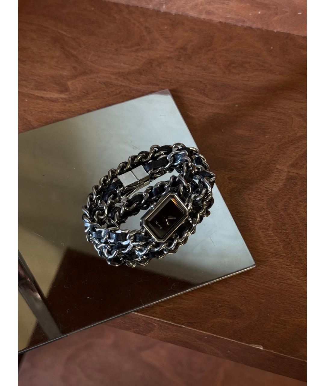 CHANEL Черные стальные часы, фото 2