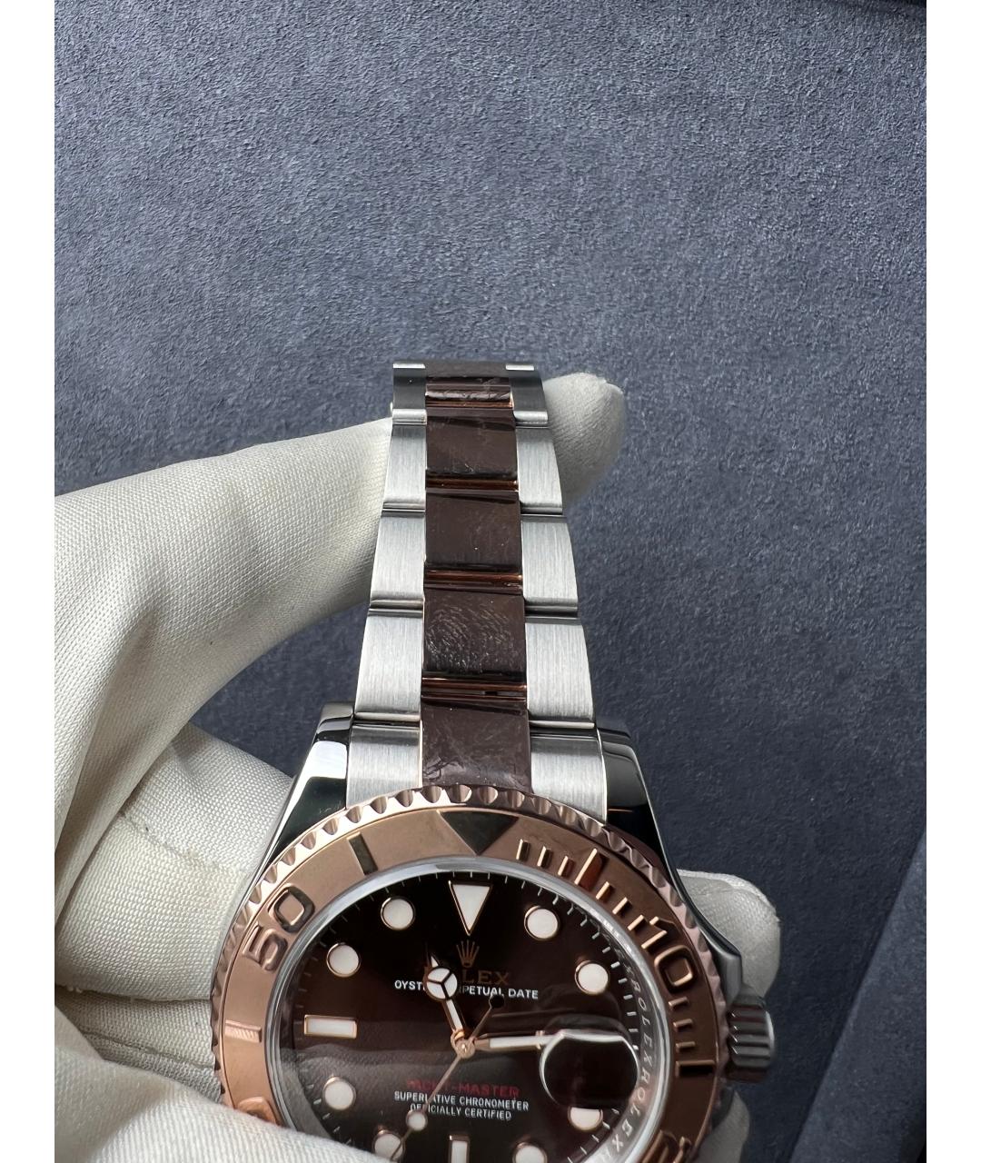 ROLEX Коричневые часы из розового золота, фото 7