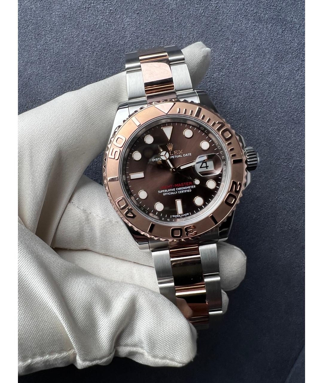 ROLEX Коричневые часы из розового золота, фото 3