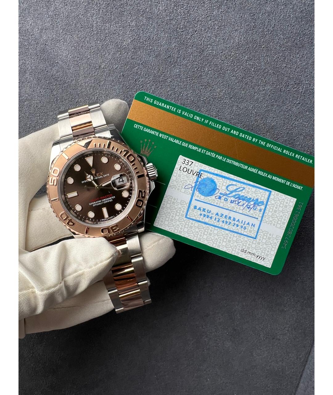 ROLEX Коричневые часы из розового золота, фото 2