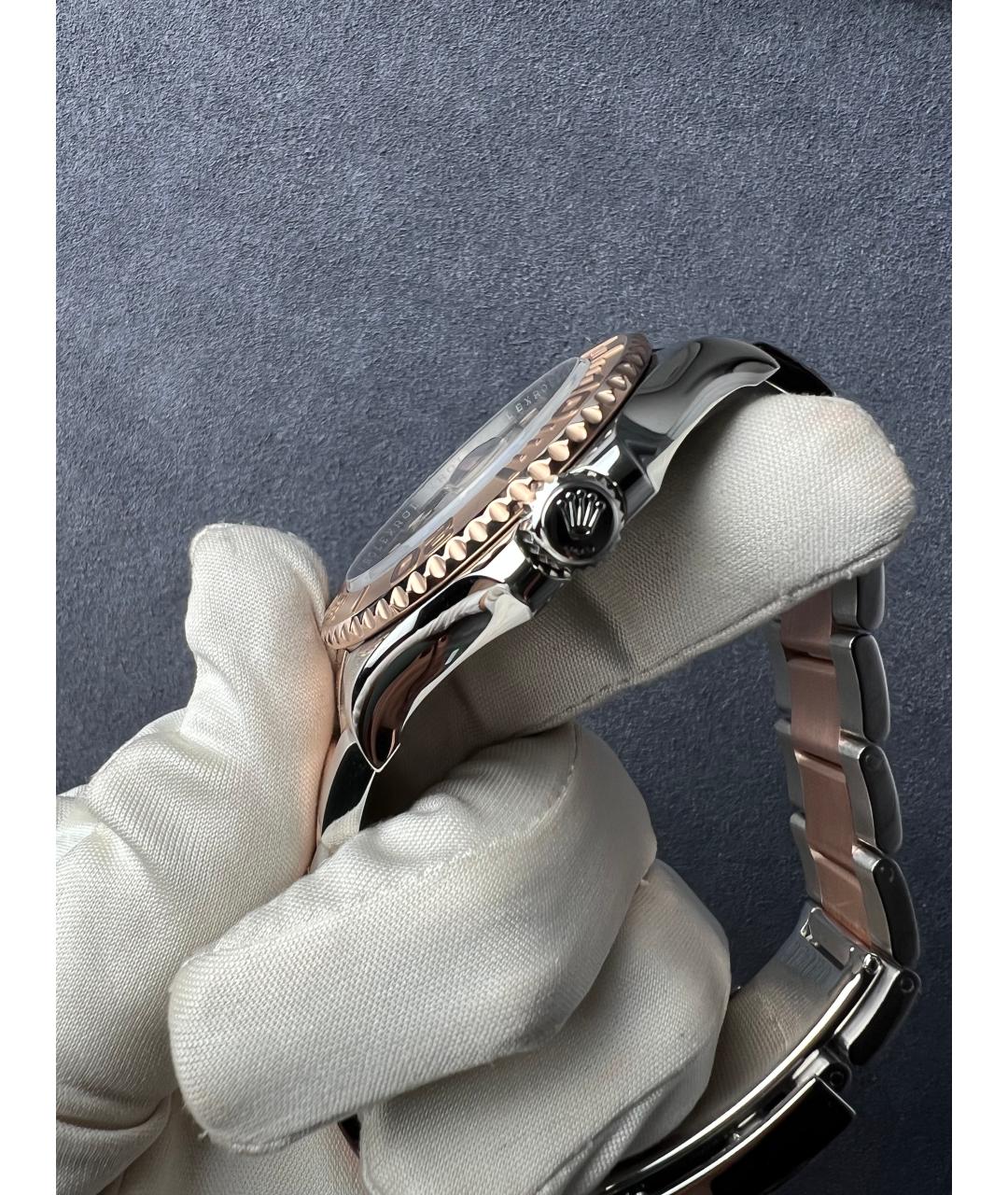 ROLEX Коричневые часы из розового золота, фото 4