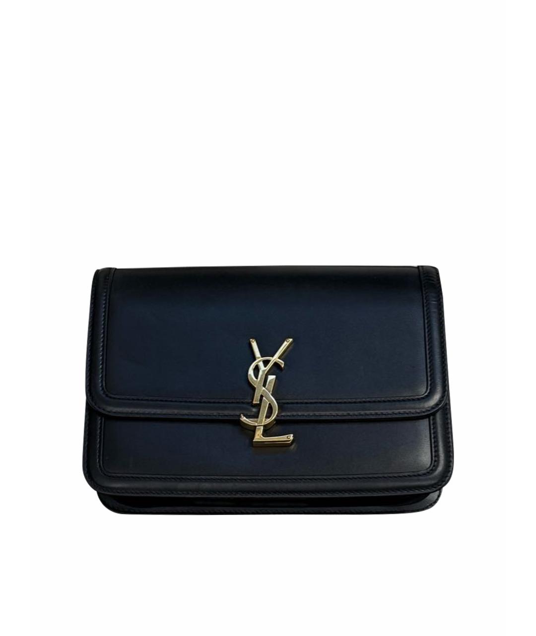 SAINT LAURENT Черная кожаная сумка через плечо, фото 1