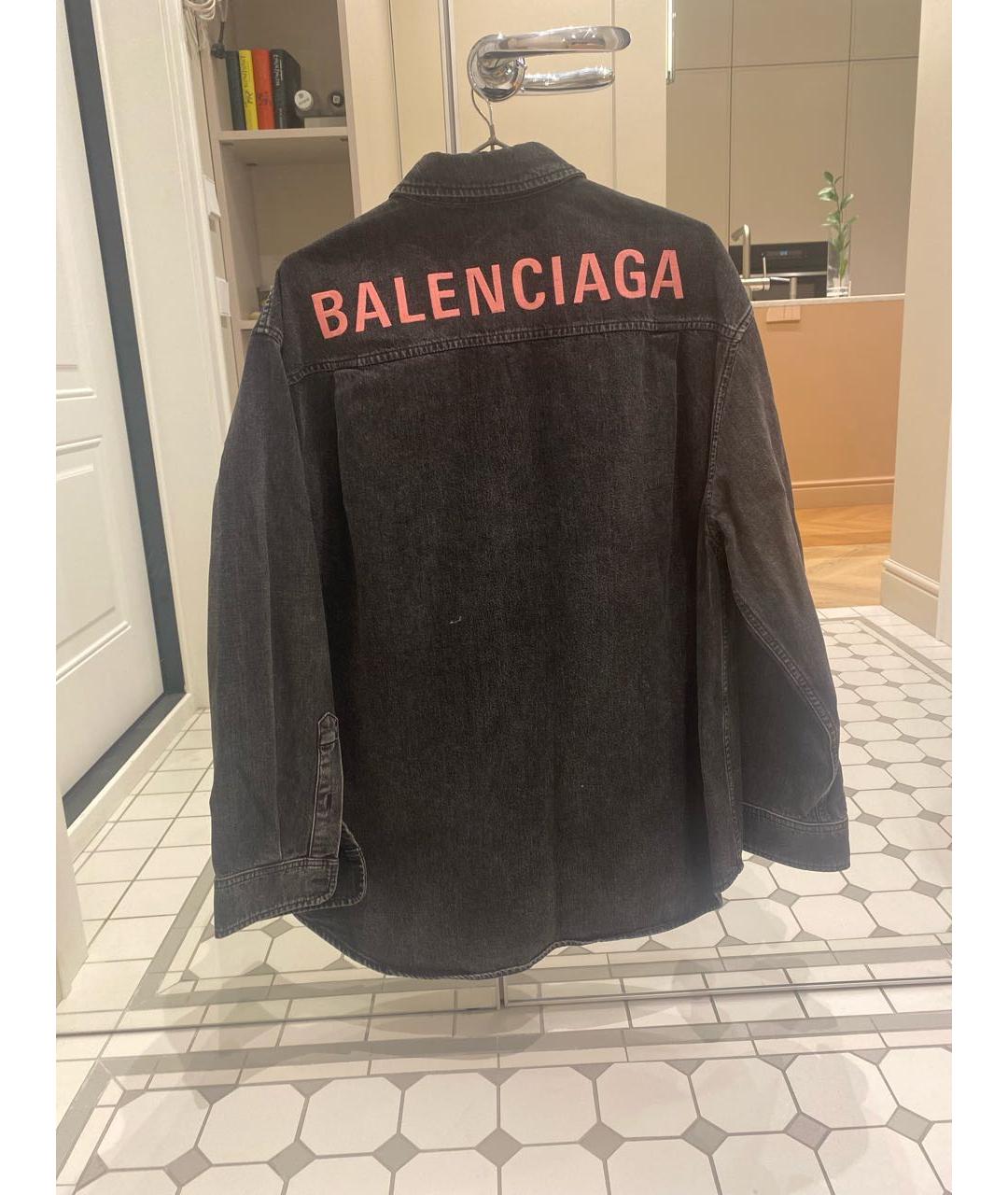 BALENCIAGA Черная хлопковая рубашка, фото 2