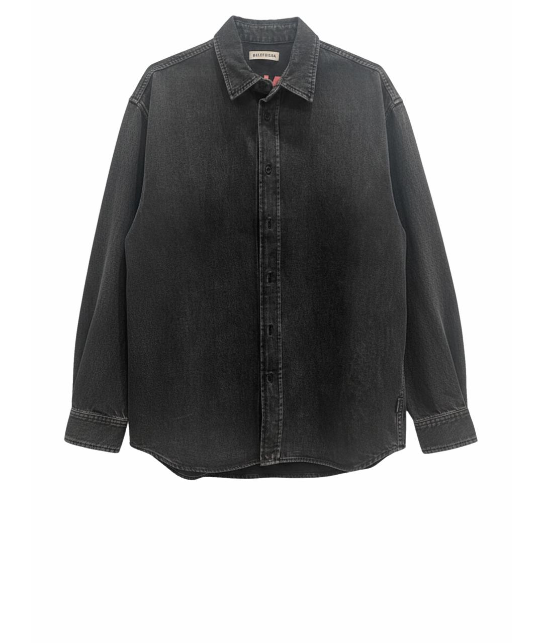 BALENCIAGA Черная хлопковая рубашка, фото 1