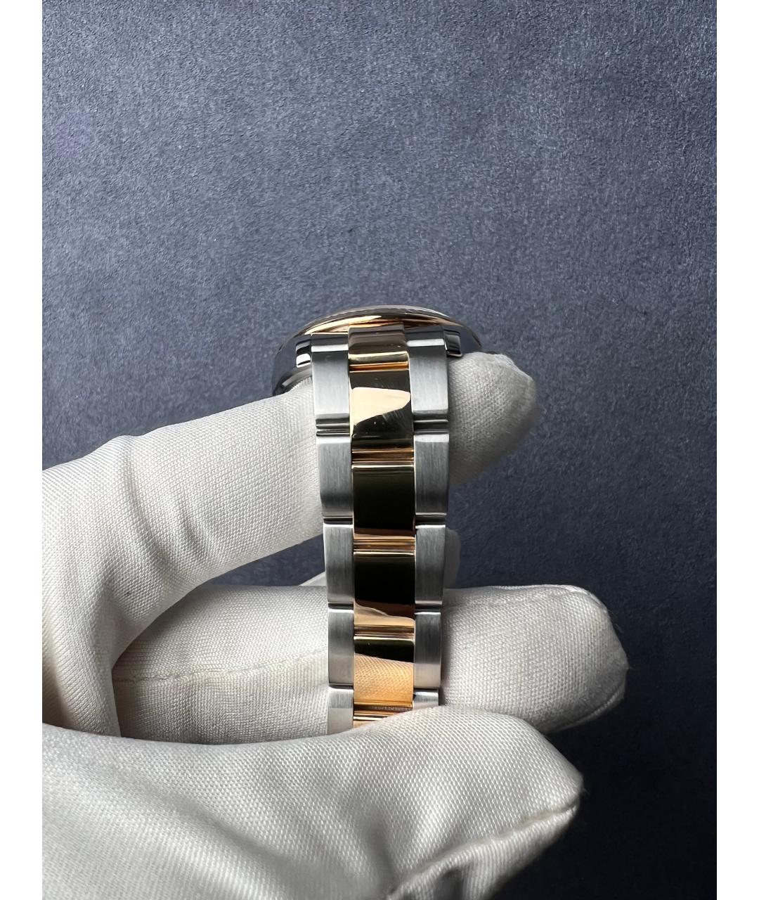 ROLEX Белые часы из желтого золота, фото 7