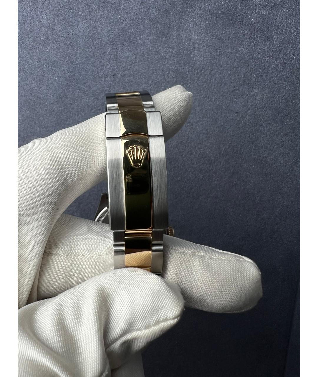 ROLEX Белые часы из желтого золота, фото 8