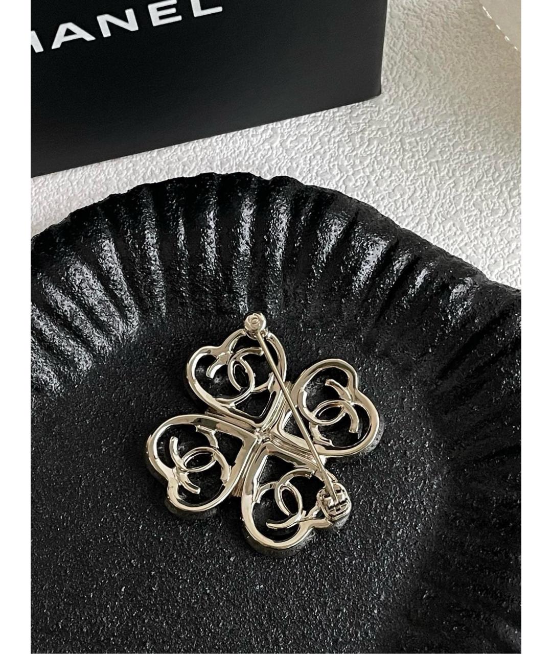 CHANEL Серебряная металлическая булавка / брошь, фото 4