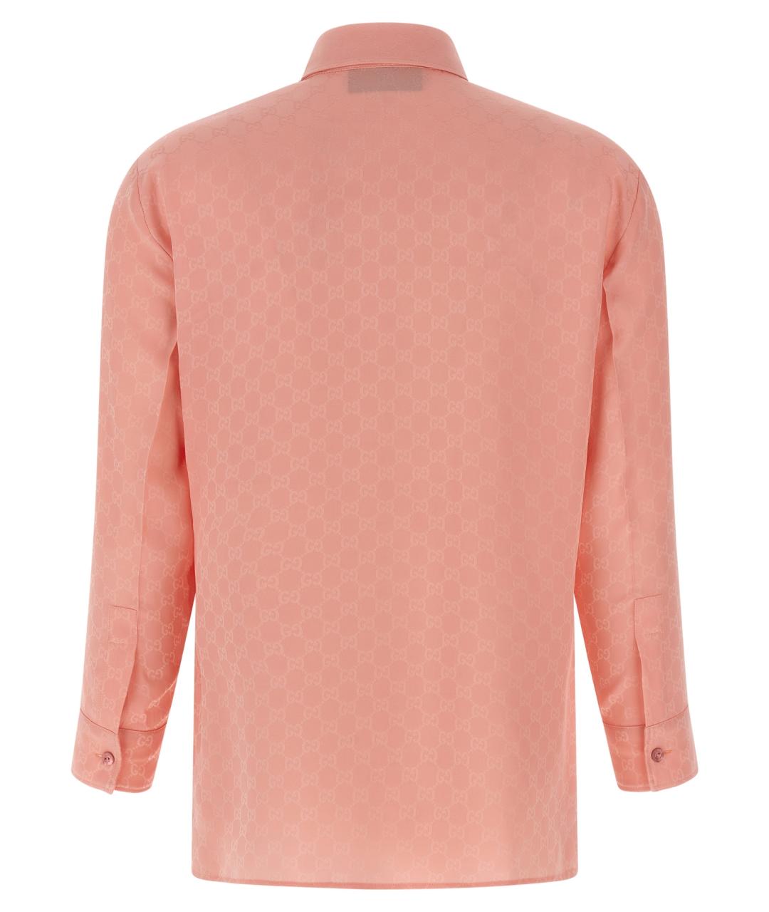 GUCCI Розовая шелковая рубашка, фото 2