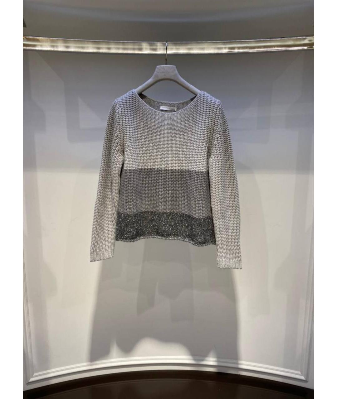 FABIANA FILIPPI Серый шерстяной джемпер / свитер, фото 2